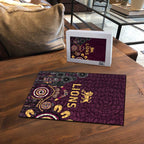 Brisbane Lions Football Puzzle Aboriginal Dot and Spiral Art