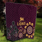 Brisbane Lions Football Quilt Aboriginal Dot and Spiral Art