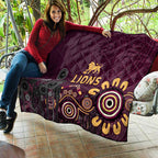 Brisbane Lions Football Quilt Aboriginal Dot and Spiral Art