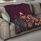 Brisbane Lions Football Quilt Aboriginal Dot and Spiral Art