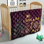 Brisbane Lions Football Quilt Aboriginal Dot and Spiral Art