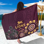 Brisbane Lions Football Sarong Aboriginal Dot and Spiral Art