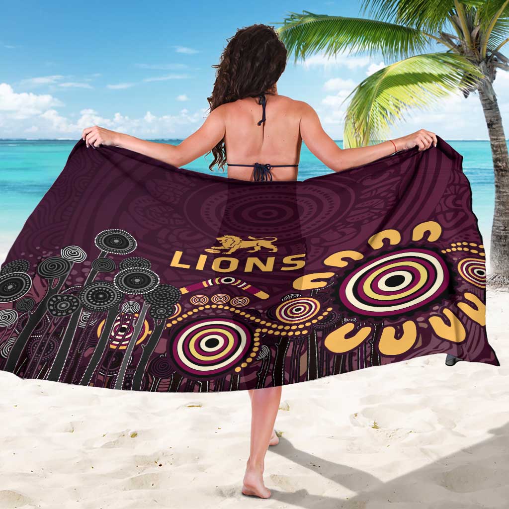 Brisbane Lions Football Sarong Aboriginal Dot and Spiral Art