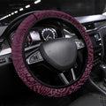 Brisbane Lions Football Steering Wheel Cover Aboriginal Dot and Spiral Art