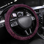 Brisbane Lions Football Steering Wheel Cover Aboriginal Dot and Spiral Art