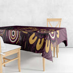 Brisbane Lions Football Tablecloth Aboriginal Dot and Spiral Art