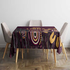 Brisbane Lions Football Tablecloth Aboriginal Dot and Spiral Art