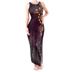 Brisbane Lions Football Tank Maxi Dress Aboriginal Dot and Spiral Art