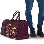 Brisbane Lions Football Travel Bag Aboriginal Dot and Spiral Art
