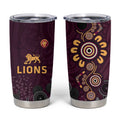 Brisbane Lions Football Tumbler Cup Aboriginal Dot and Spiral Art
