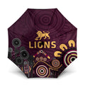 Brisbane Lions Football Umbrella Aboriginal Dot and Spiral Art