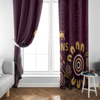 Brisbane Lions Football Window Curtain Aboriginal Dot and Spiral Art