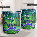 Canberra Raiders Rugby Laundry Basket Australian Aboriginal Dot Painting Style
