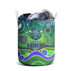 Canberra Raiders Rugby Laundry Basket Australian Aboriginal Dot Painting Style