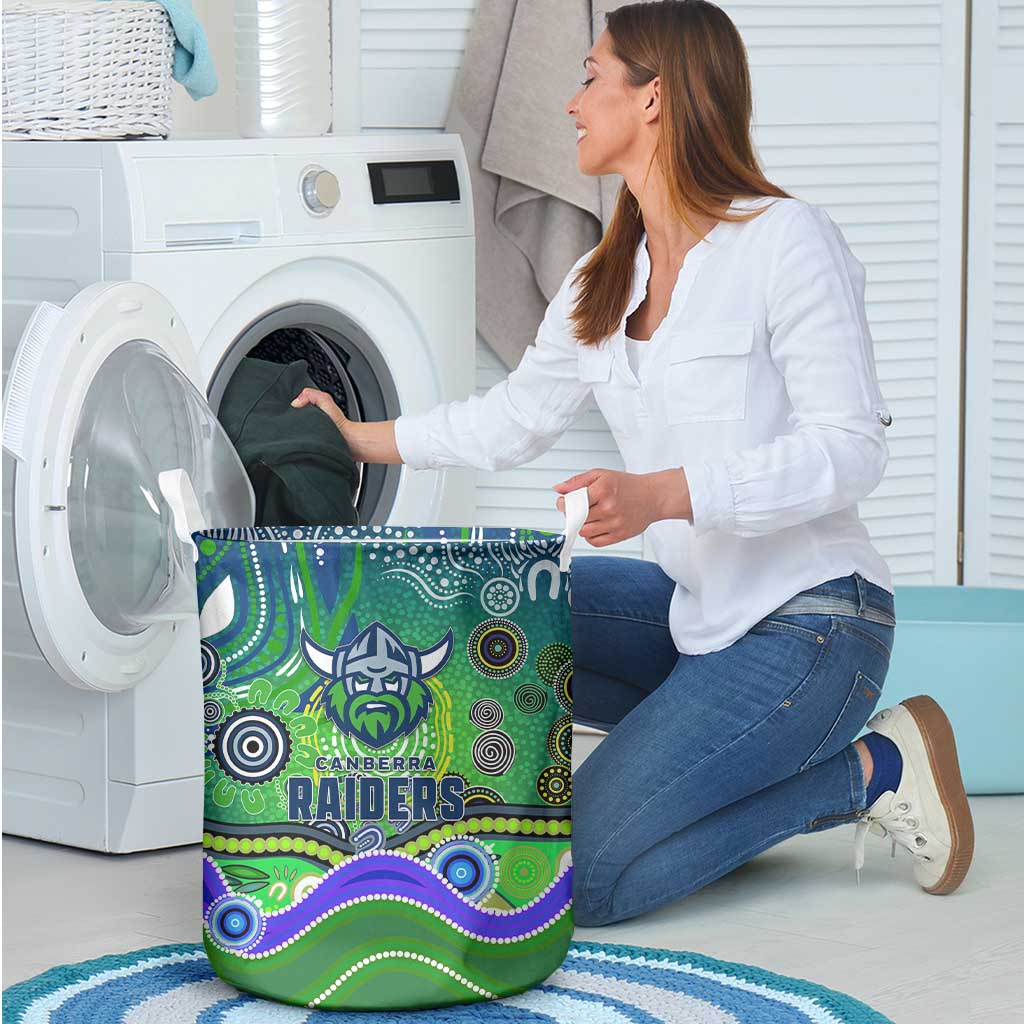 Canberra Raiders Rugby Laundry Basket Australian Aboriginal Dot Painting Style