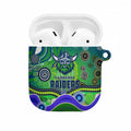 Canberra Raiders Rugby AirPods Case Australian Aboriginal Dot Painting Style