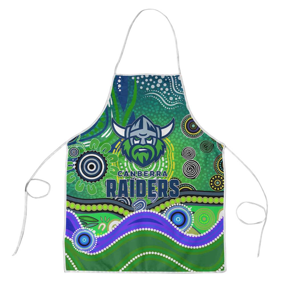 Canberra Raiders Rugby Apron Australian Aboriginal Dot Painting Style