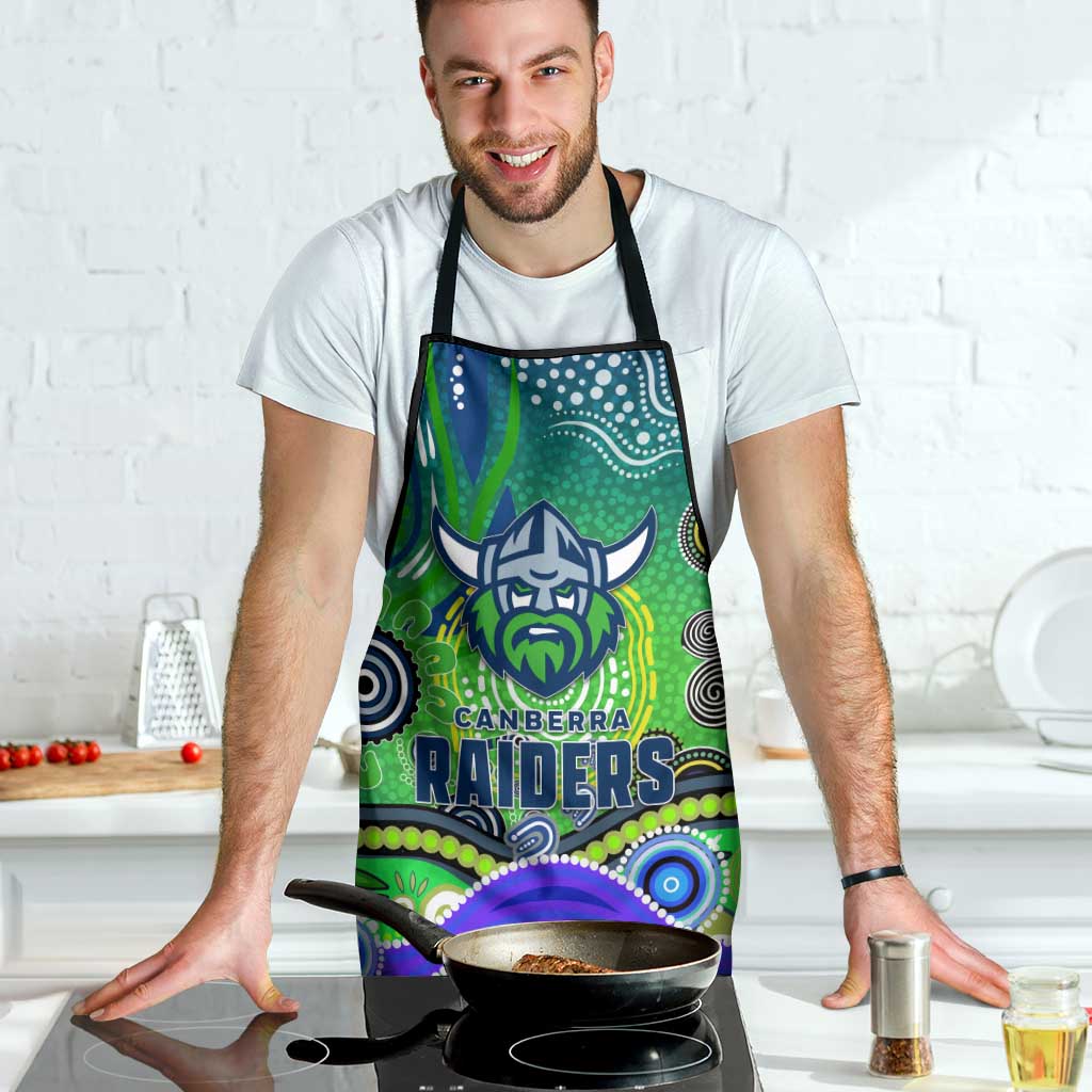 Canberra Raiders Rugby Apron Australian Aboriginal Dot Painting Style