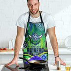 Canberra Raiders Rugby Apron Australian Aboriginal Dot Painting Style