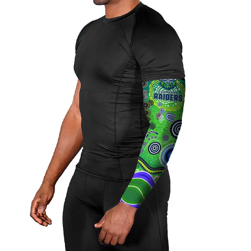 Canberra Raiders Rugby Arm Sleeves Australian Aboriginal Dot Painting Style