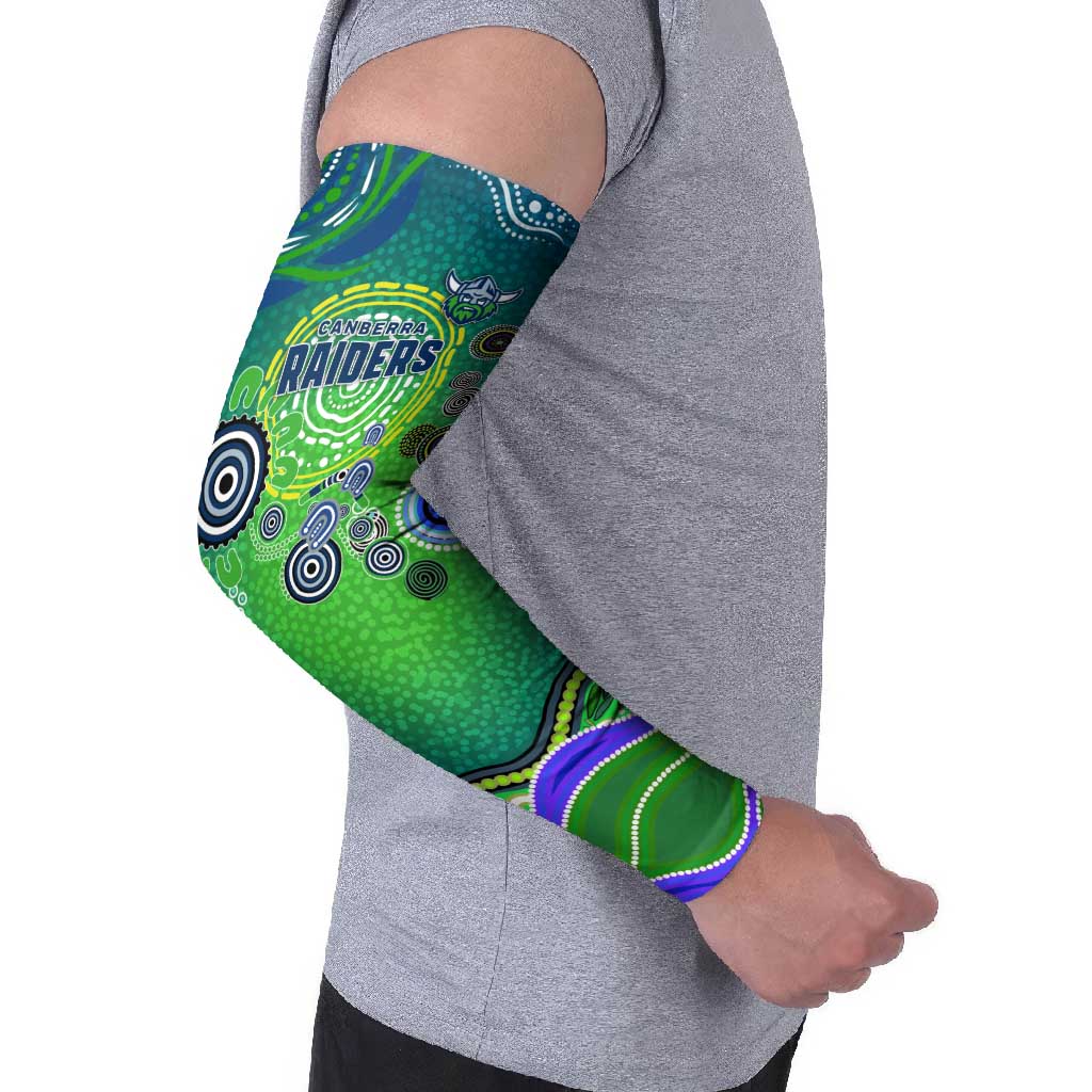Canberra Raiders Rugby Arm Sleeves Australian Aboriginal Dot Painting Style