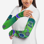 Canberra Raiders Rugby Arm Sleeves Australian Aboriginal Dot Painting Style