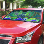 Canberra Raiders Rugby Auto Sun Shade Australian Aboriginal Dot Painting Style