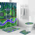 Canberra Raiders Rugby Bathroom Set Australian Aboriginal Dot Painting Style