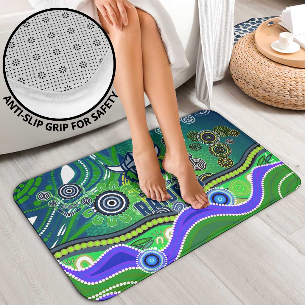 Canberra Raiders Rugby Bathroom Set Australian Aboriginal Dot Painting Style
