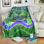 Canberra Raiders Rugby Blanket Australian Aboriginal Dot Painting Style