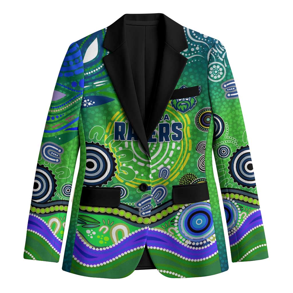 Canberra Raiders Rugby Blazer Australian Aboriginal Dot Painting Style