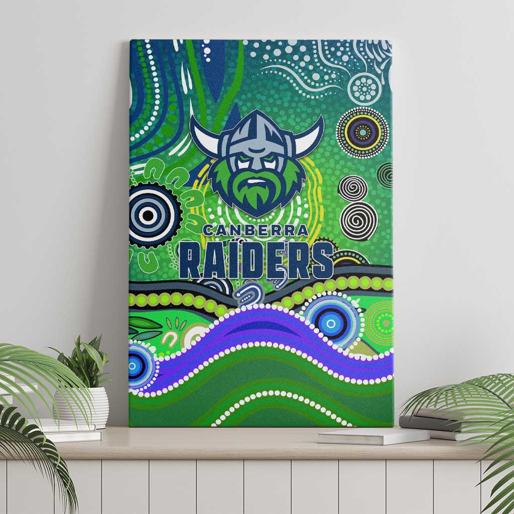 Canberra Raiders Rugby Canvas Wall Art Australian Aboriginal Dot Painting Style