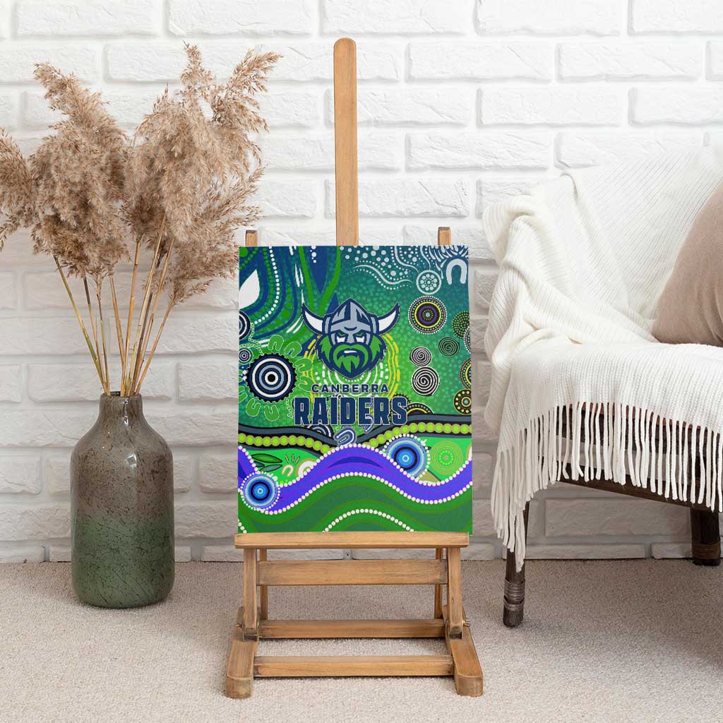 Canberra Raiders Rugby Canvas Wall Art Australian Aboriginal Dot Painting Style