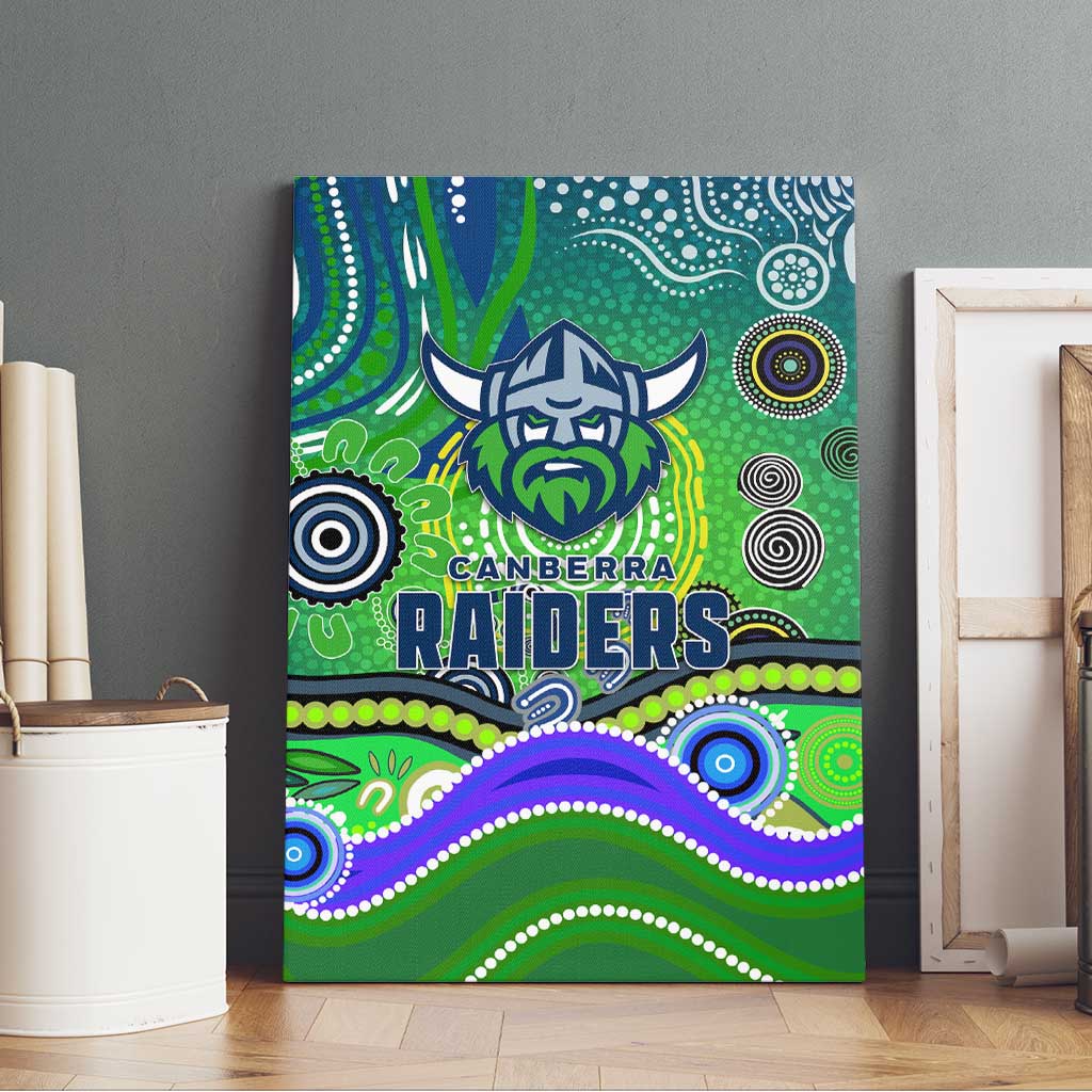Canberra Raiders Rugby Canvas Wall Art Australian Aboriginal Dot Painting Style