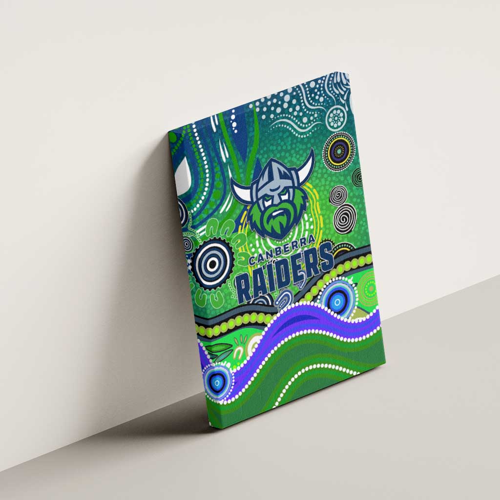 Canberra Raiders Rugby Canvas Wall Art Australian Aboriginal Dot Painting Style