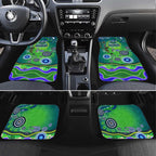 Canberra Raiders Rugby Car Mats Australian Aboriginal Dot Painting Style