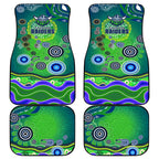 Canberra Raiders Rugby Car Mats Australian Aboriginal Dot Painting Style