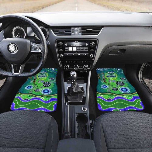 Canberra Raiders Rugby Car Mats Australian Aboriginal Dot Painting Style