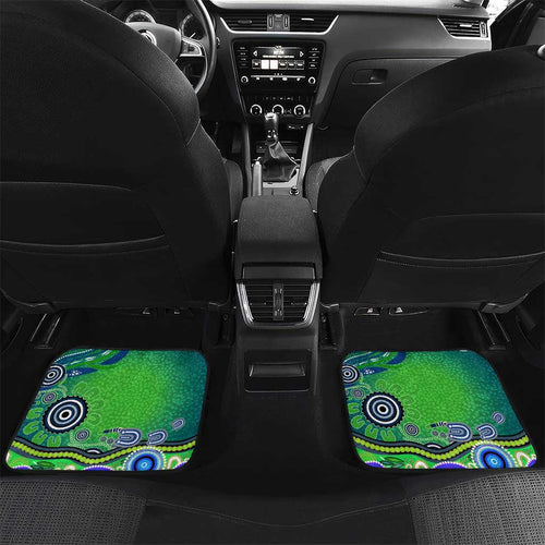 Canberra Raiders Rugby Car Mats Australian Aboriginal Dot Painting Style