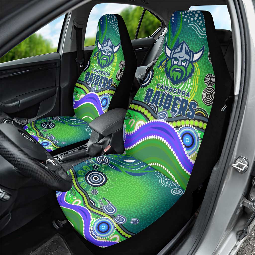 Canberra Raiders Rugby Car Seat Cover Australian Aboriginal Dot Painting Style