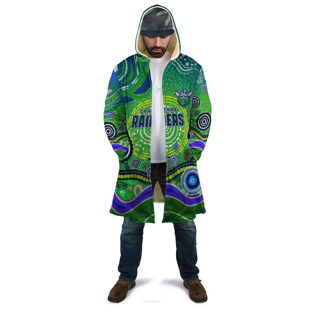Canberra Raiders Rugby Cloak Australian Aboriginal Dot Painting Style