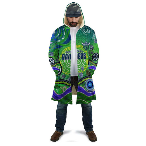 Canberra Raiders Rugby Cloak Australian Aboriginal Dot Painting Style