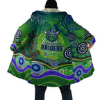 Canberra Raiders Rugby Cloak Australian Aboriginal Dot Painting Style