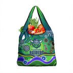 Canberra Raiders Rugby Grocery Bag Australian Aboriginal Dot Painting Style