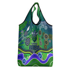 Canberra Raiders Rugby Grocery Bag Australian Aboriginal Dot Painting Style