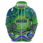 Canberra Raiders Rugby Hoodie Australian Aboriginal Dot Painting Style