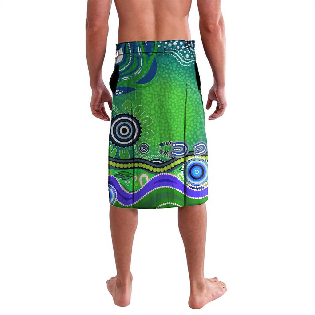 Canberra Raiders Rugby Lavalava Australian Aboriginal Dot Painting Style