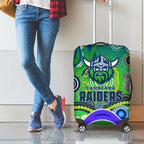 Canberra Raiders Rugby Luggage Cover Australian Aboriginal Dot Painting Style