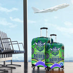 Canberra Raiders Rugby Luggage Cover Australian Aboriginal Dot Painting Style