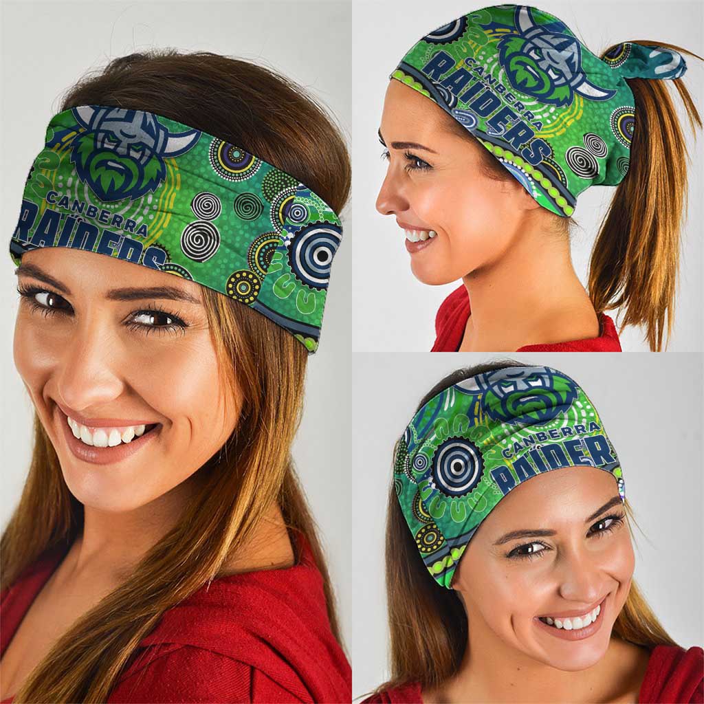 Canberra Raiders Rugby Neck Gaiter Australian Aboriginal Dot Painting Style